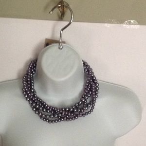 Charcoal Gray Necklace With matching earrings
